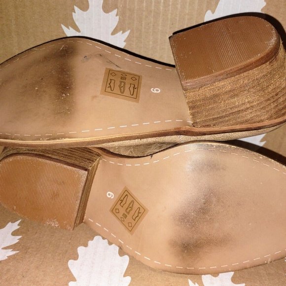 BEAST Western Mule Pointy Toe Block Heel Slip-On Size 6 Inside heel o - Picture 8 of 9